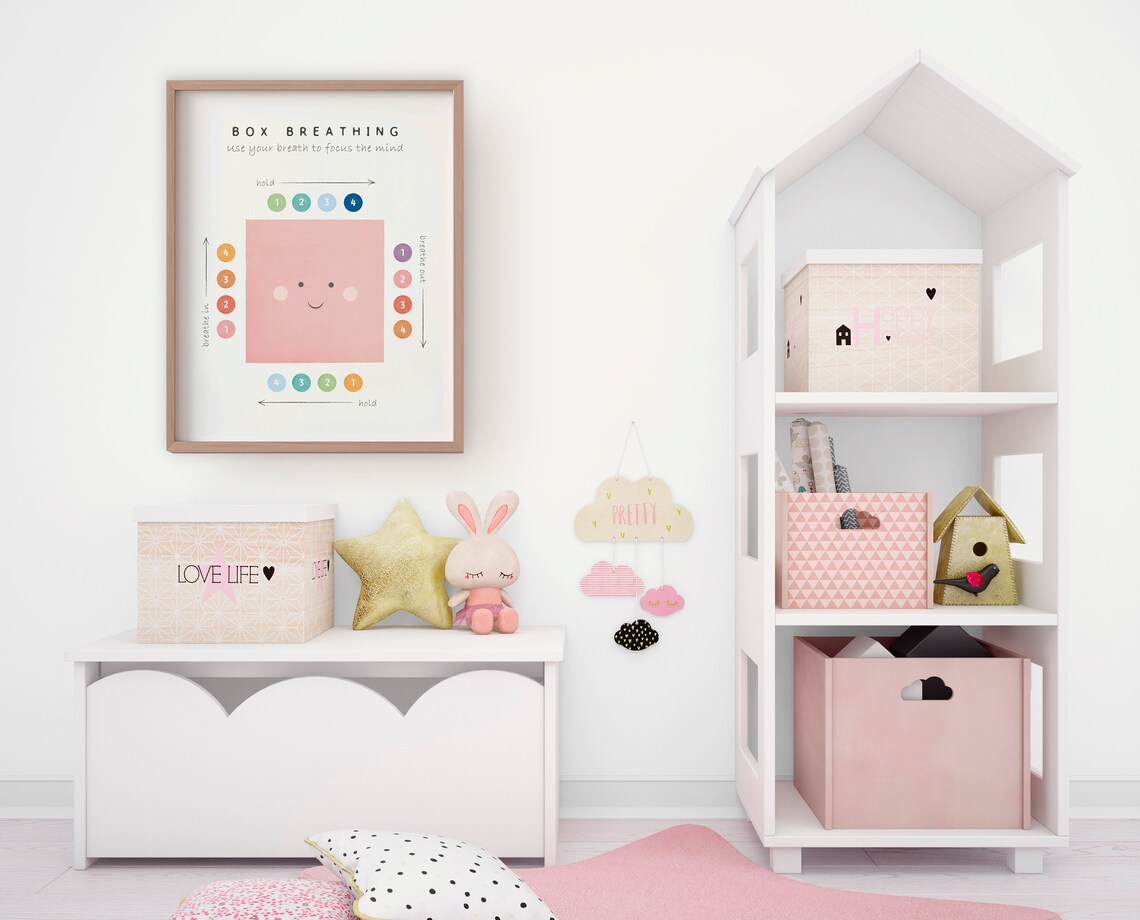 Box Breathing Poster, Therapy Office Decor - Image 3