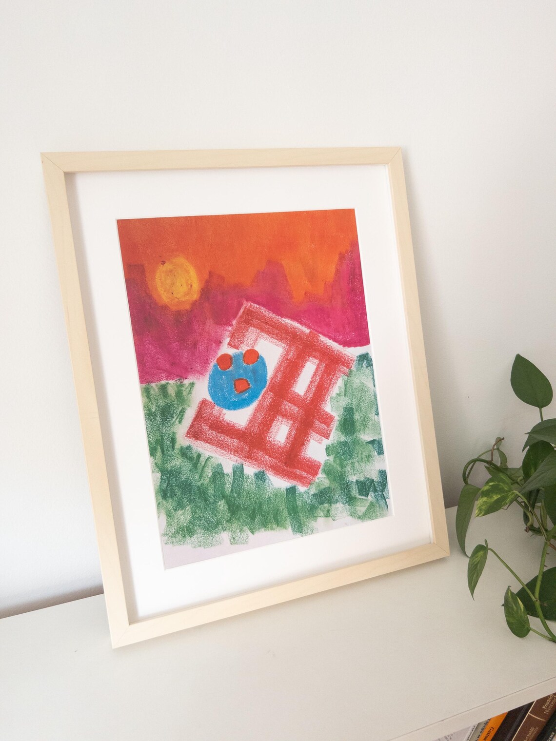 Picnic Collage Art Print Handpainted Illustration