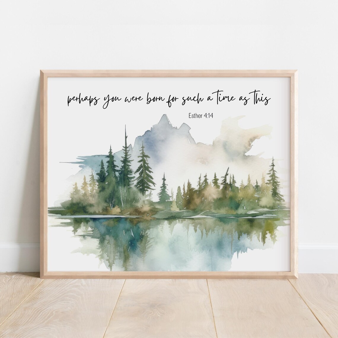 Esther 414 Born For Such A Time As This Inspirational Bible Verse Poster