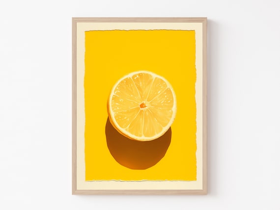 Kitchen Art Lemon Wall Art Lemon Lemons Poster Retro Wall Art Art Print