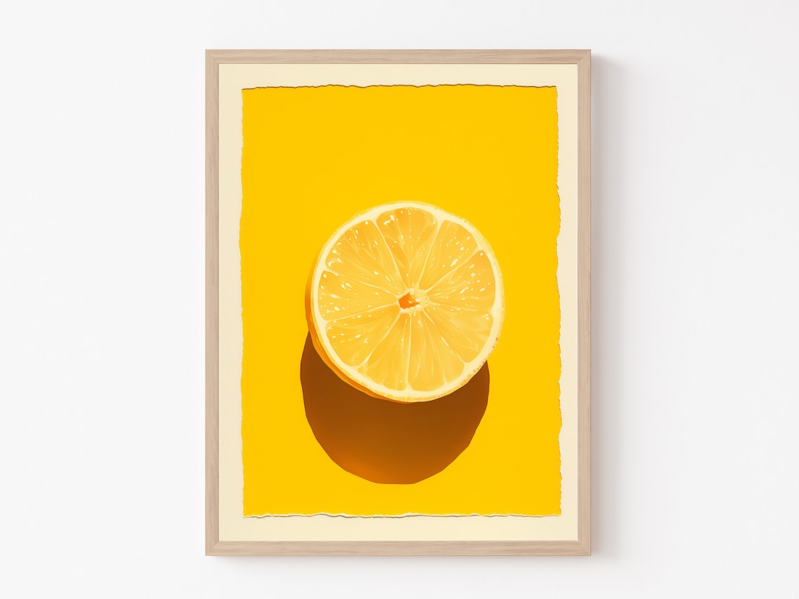 Kitchen Art Lemon Wall Art Lemon Lemons Poster Retro Wall Art Art Print