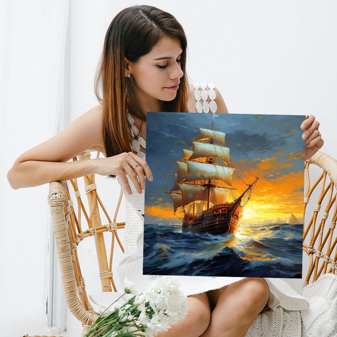 Sailing Boat Seascape Art Print for Coastal Rooms - Image 3
