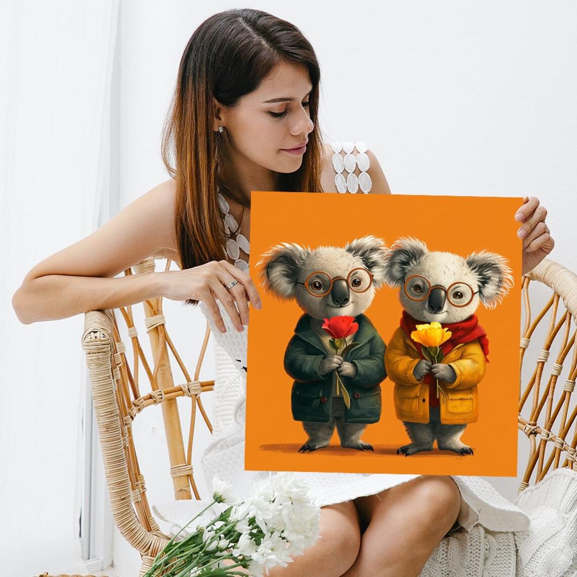 Koala Companions, Whimsical Contemporary Art Print - Image 3