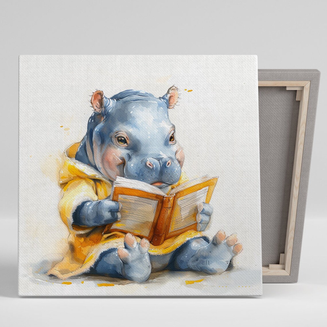 Hippopotamus Nursery Art Print, Whimsical Decor