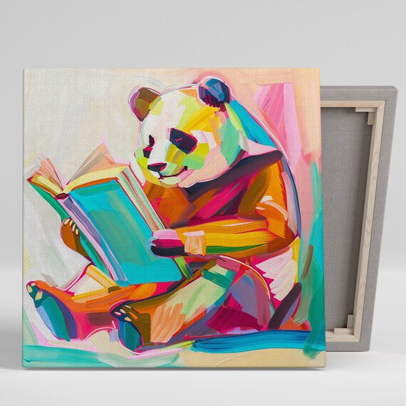 Panda Whimsical Contemporary Decor Wall Art Print