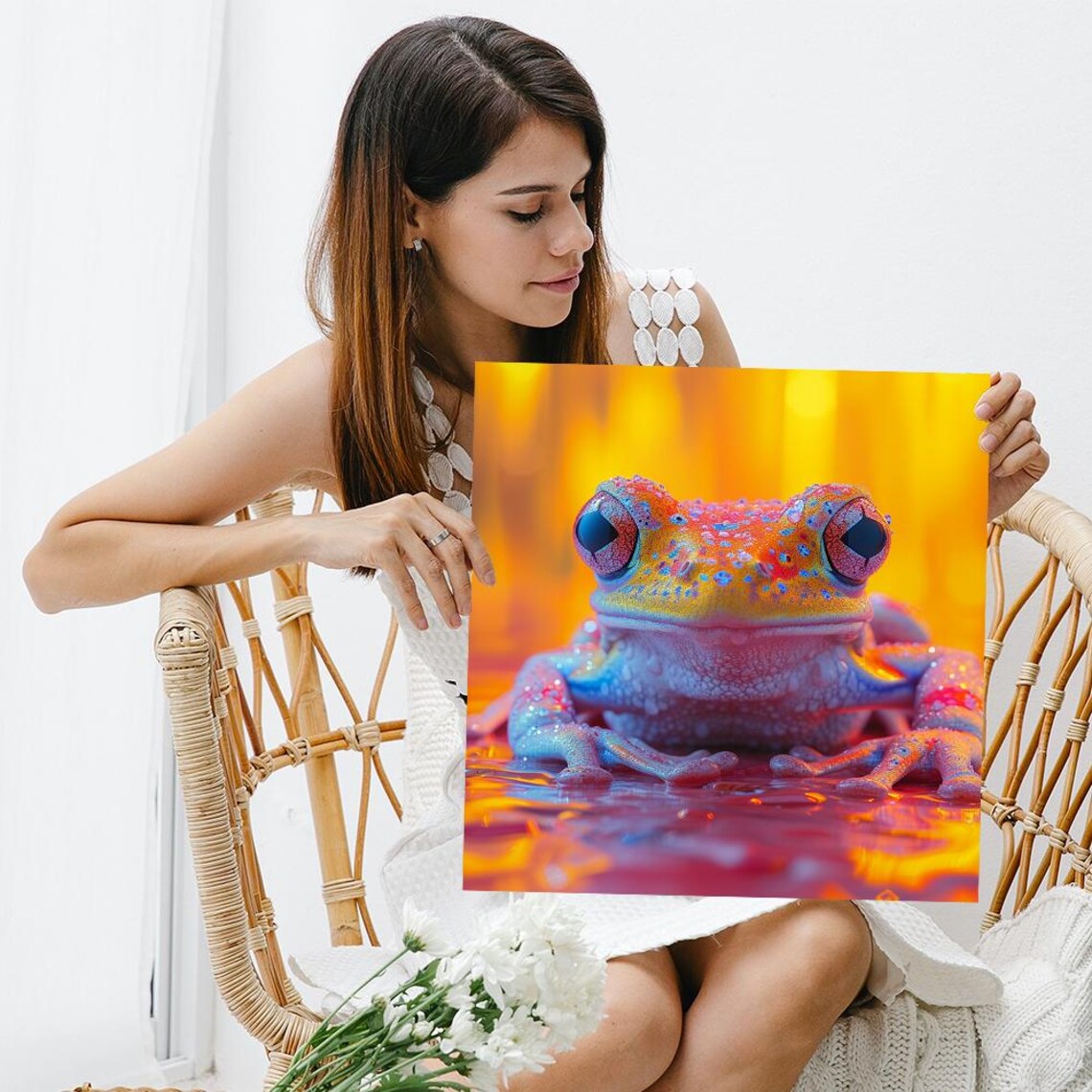 Vibrant Frog Animal Nature Decor, Wall Art Print - Image 3