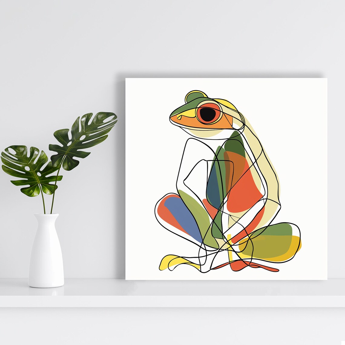 Abstract Frog Zen Art Print, Contemporary Decor - Image 2