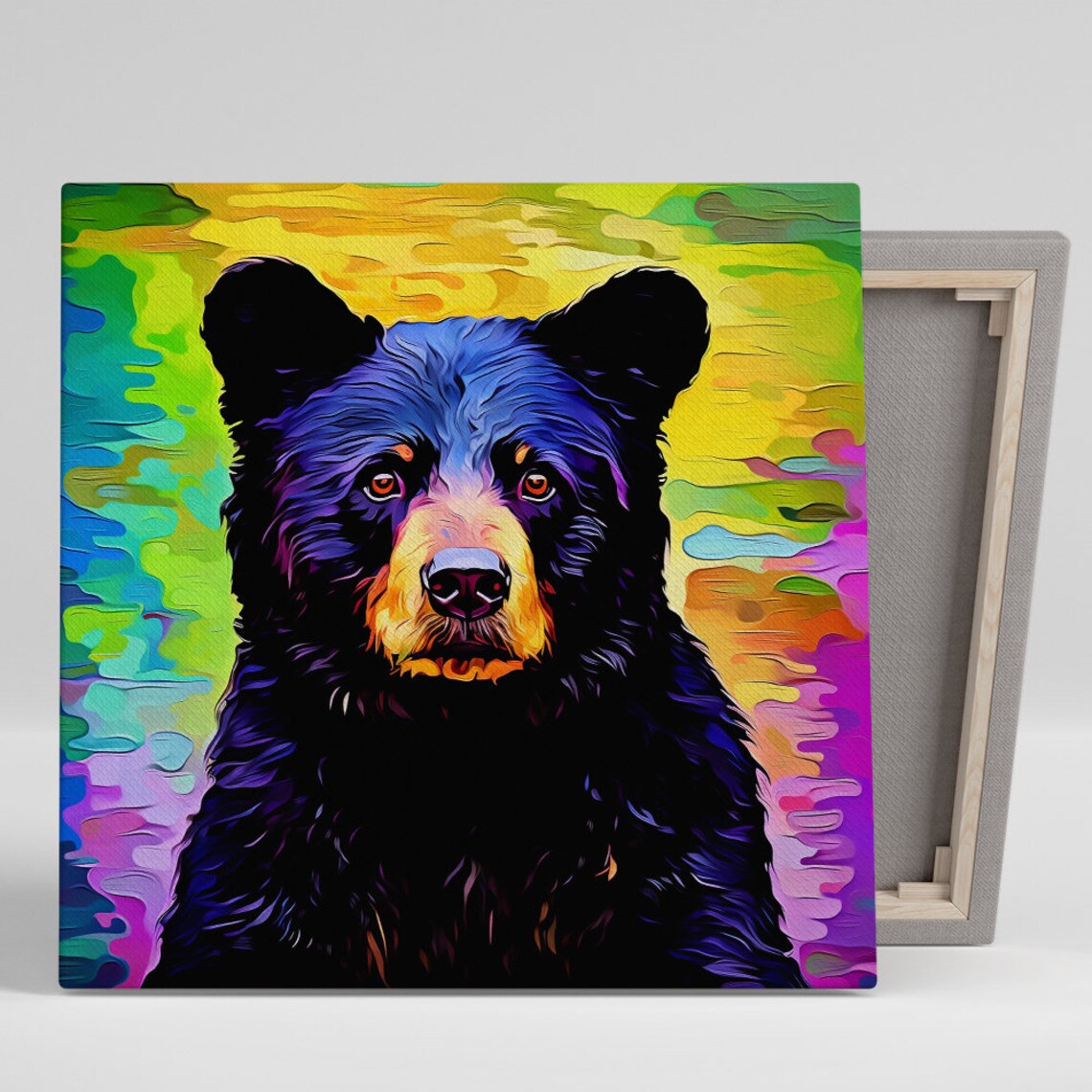 Psychedelic Bear Bohemian Art Print, Animal Decor