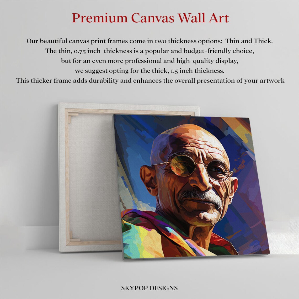 Gandhi Inspirational Wall Art Print, Motivational Decor - Image 4