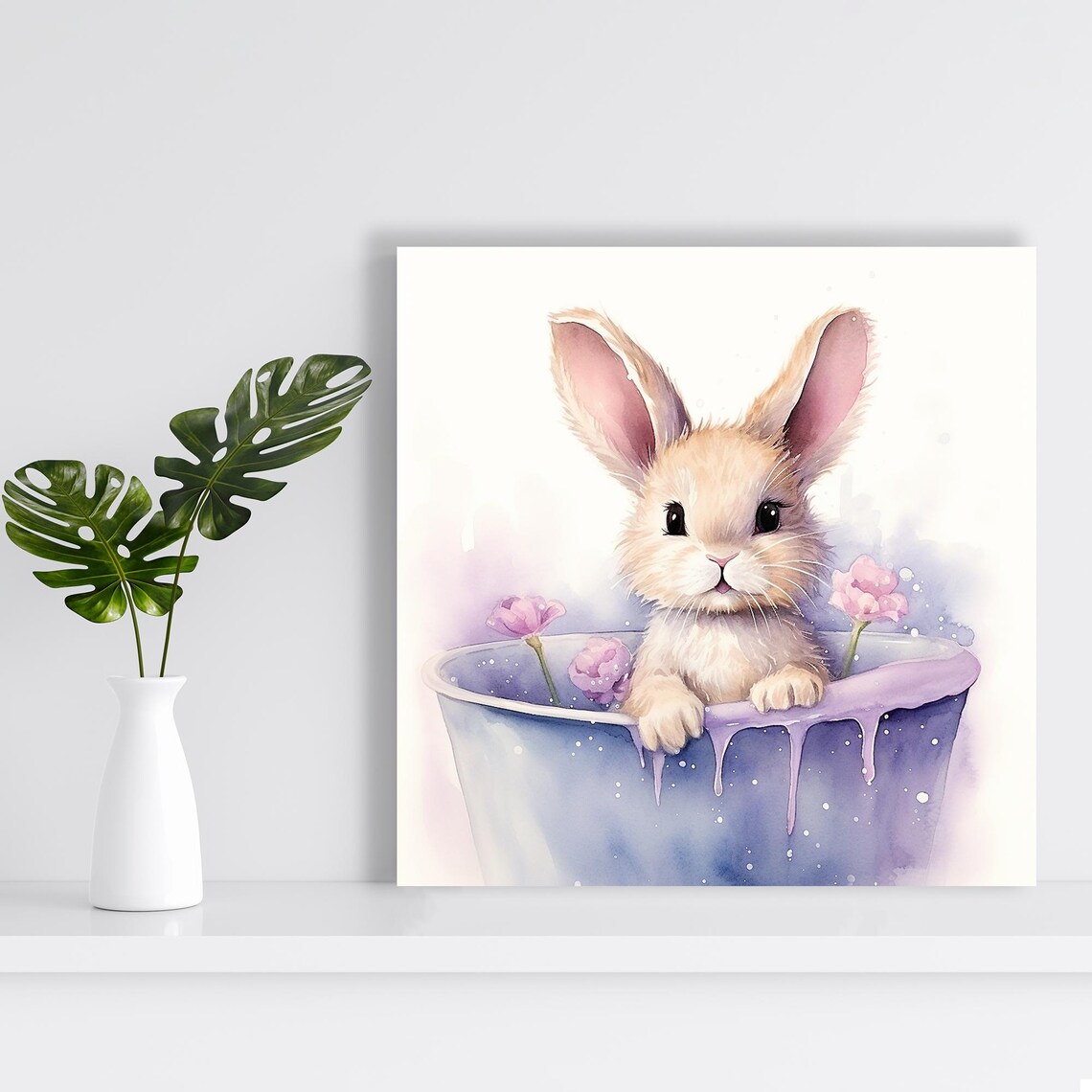 Enchanted Bunny Whimsical Nature Nursery Art Print - Image 2