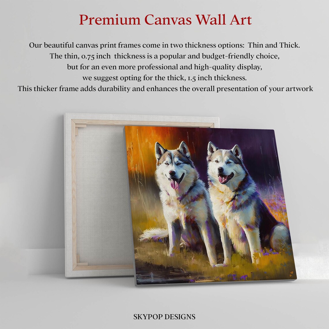 Husky Dog Art Print, Kids Room and Living Room Decor - Image 2