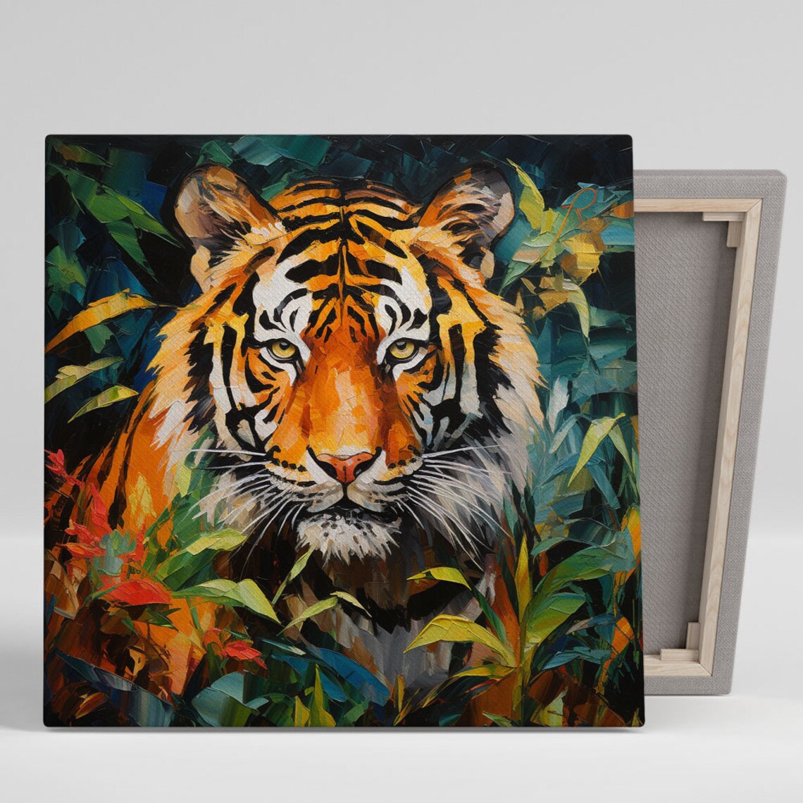 Bengal Tiger Contemporary Design Wall Art Print