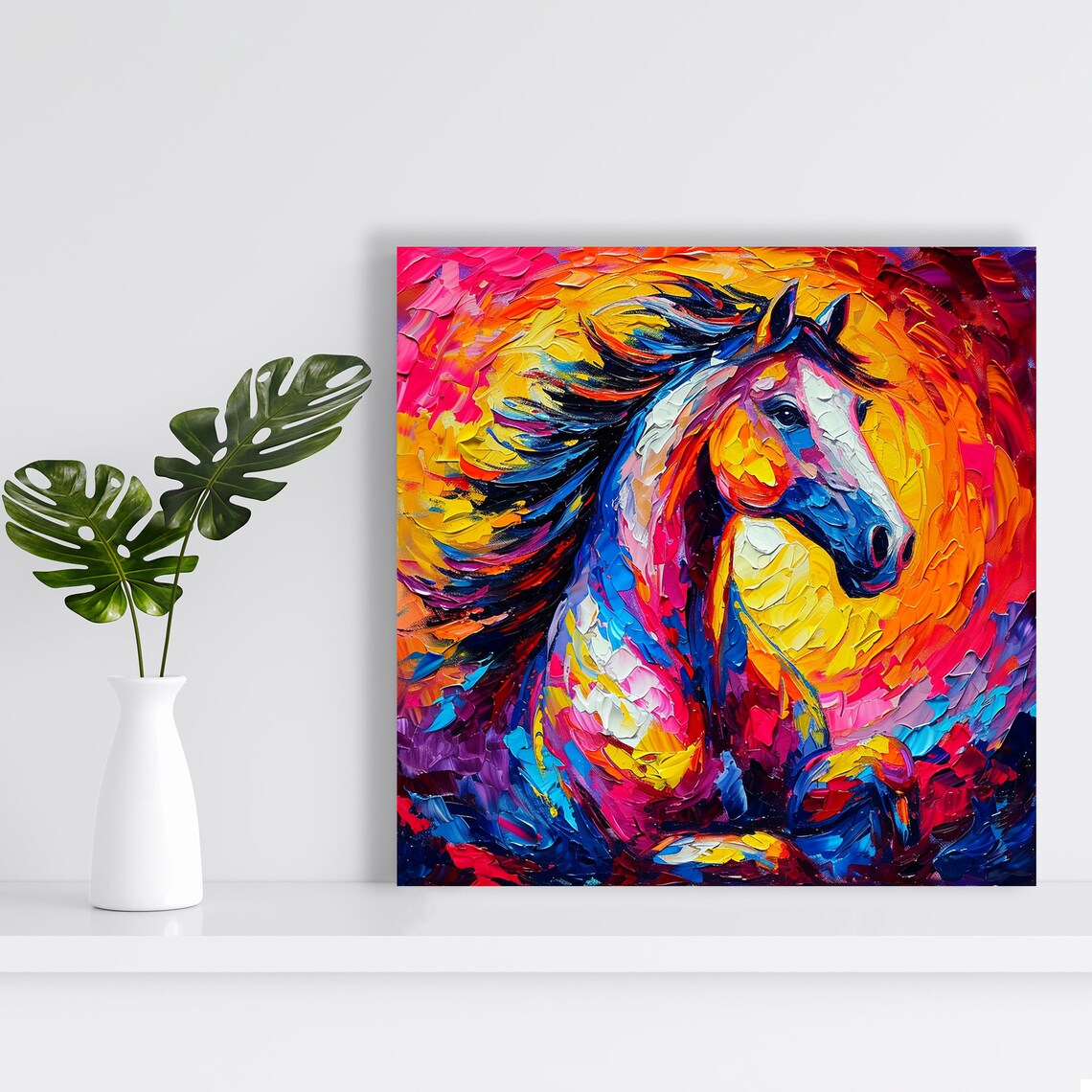 Equine Kaleidoscope Contemporary Abstract Art Print - Image 2