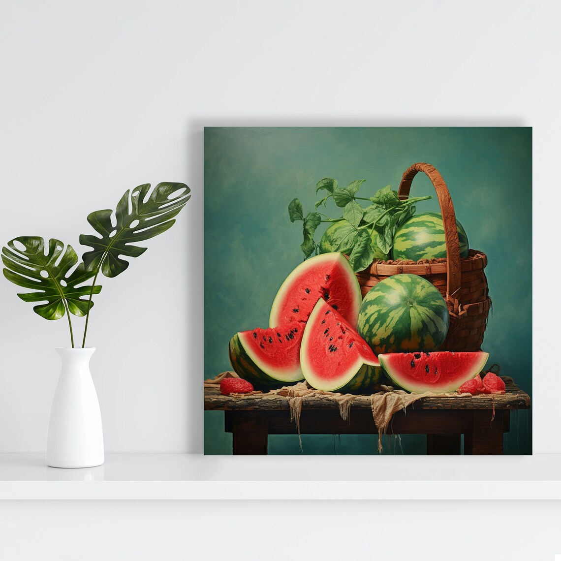 Watermelon Poster, Whimsical Kitchen Decor - Image 2