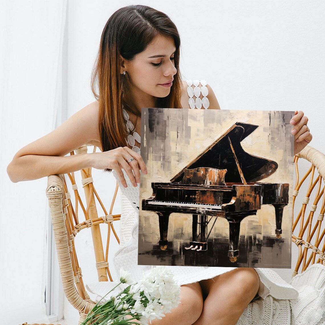 Grand Piano Wall Art Print, Modern Music Decor - Image 5