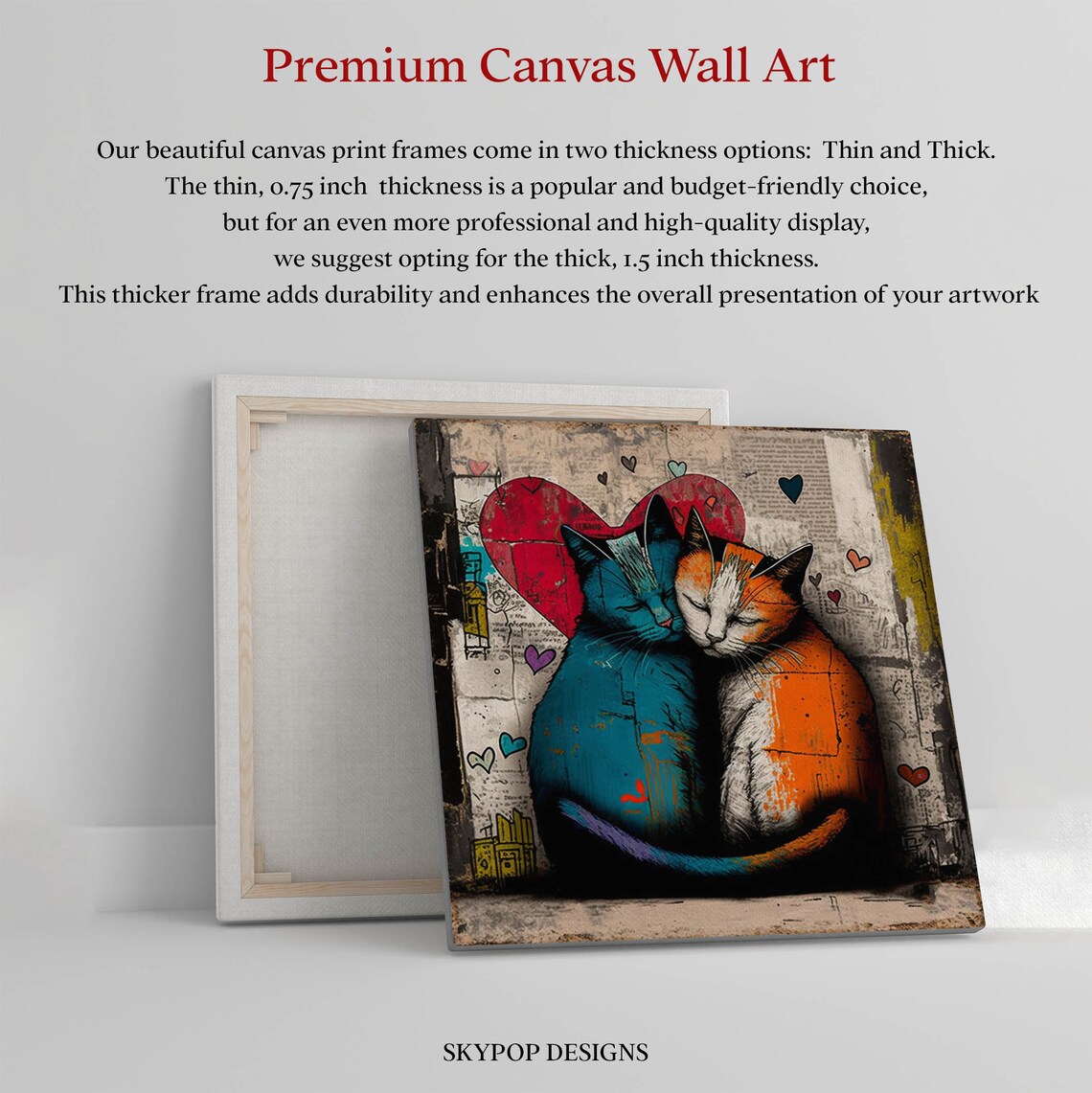 Graffiti Style Cat, Street Art Wall Art Print - Image 3