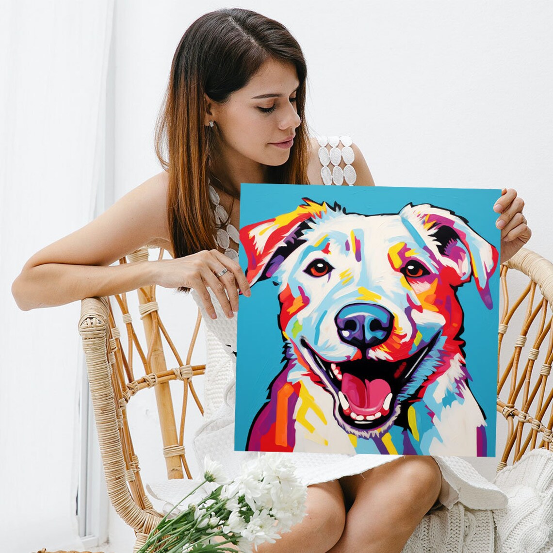 Dog Modern Art Print, Pet Decor for Living Room - Image 3