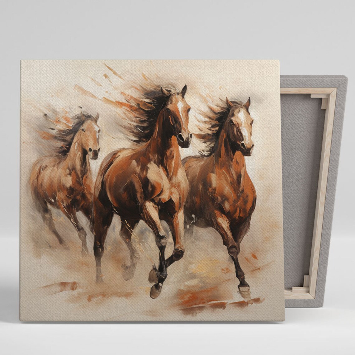 Horses Contemporary Art Print for Living Room