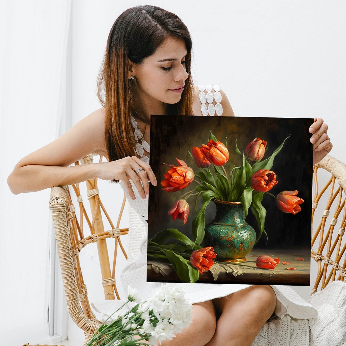 Tulip Flower Art Print, Spring Floral Wall Decor - Image 3
