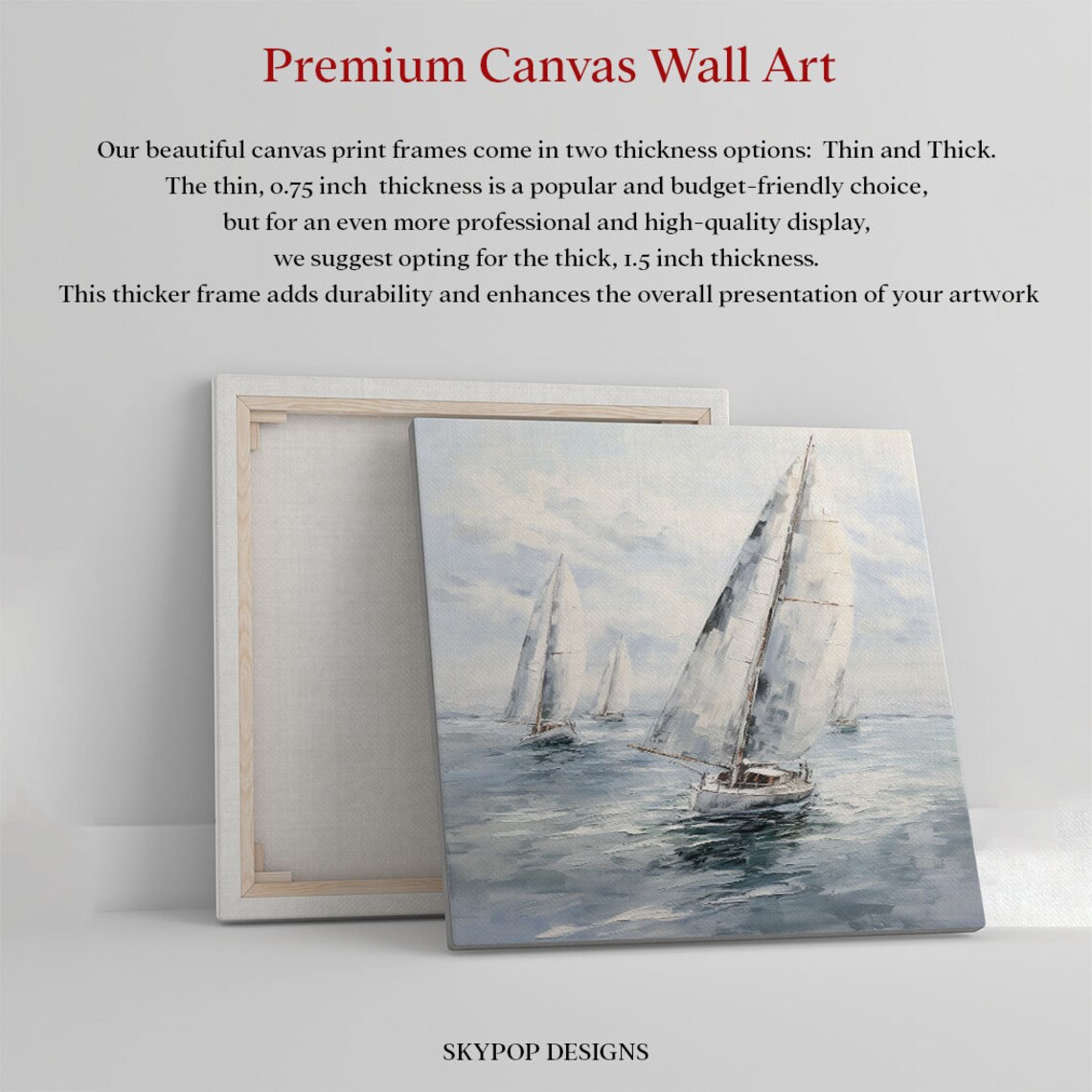 Sailing Boat Seascape Art Print, Coastal Decor - Image 2
