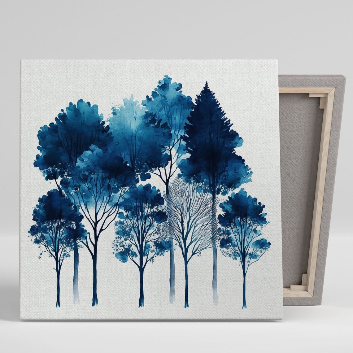 Blue Tree Modern Wall Art Poster