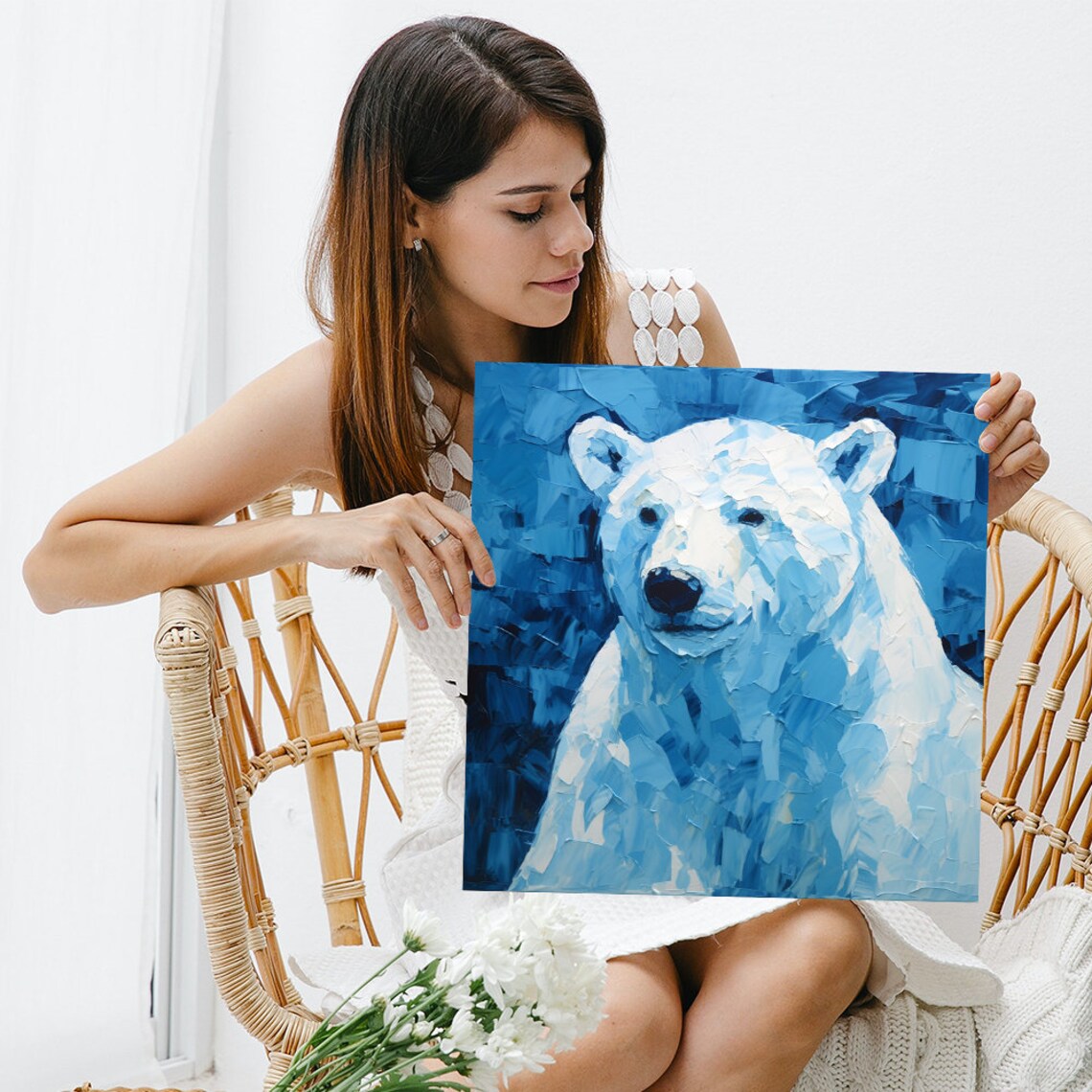 Polar Bear Modern Decor, Wildlife Wall Art Print - Image 3
