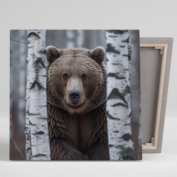 Majestic Forest Guardian Art Or Poster Nature Rustic Decor Living Room Office Bedroom Dining Room Wall Art Brown Black White Grey