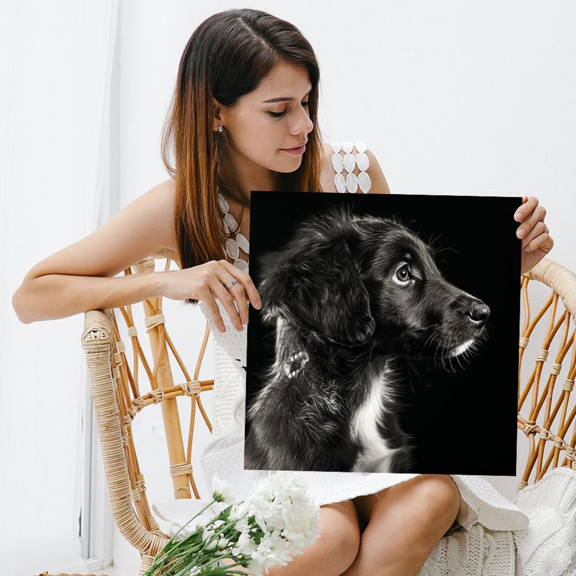 Soulful Spaniel Portrait, Rustic Dog Art Print - Image 3