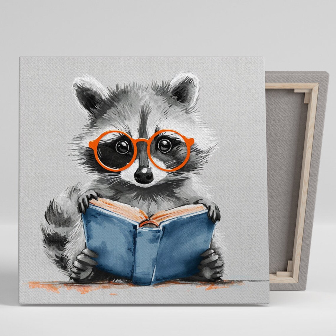 Raccoon Whimsical Contemporary Wall Art Print