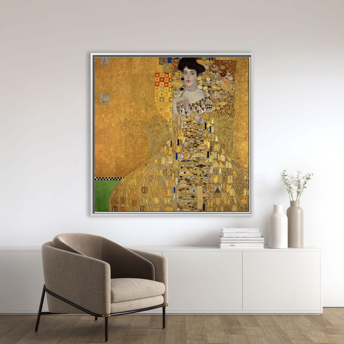 Klimt Adele Art Nouveau Vintage Painting Gustav Klimt Print Extra Large Wall Art - Image 3