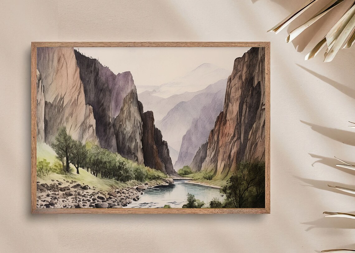 Black Canyon Painting, Gunnison Colorado Art Print - Image 4