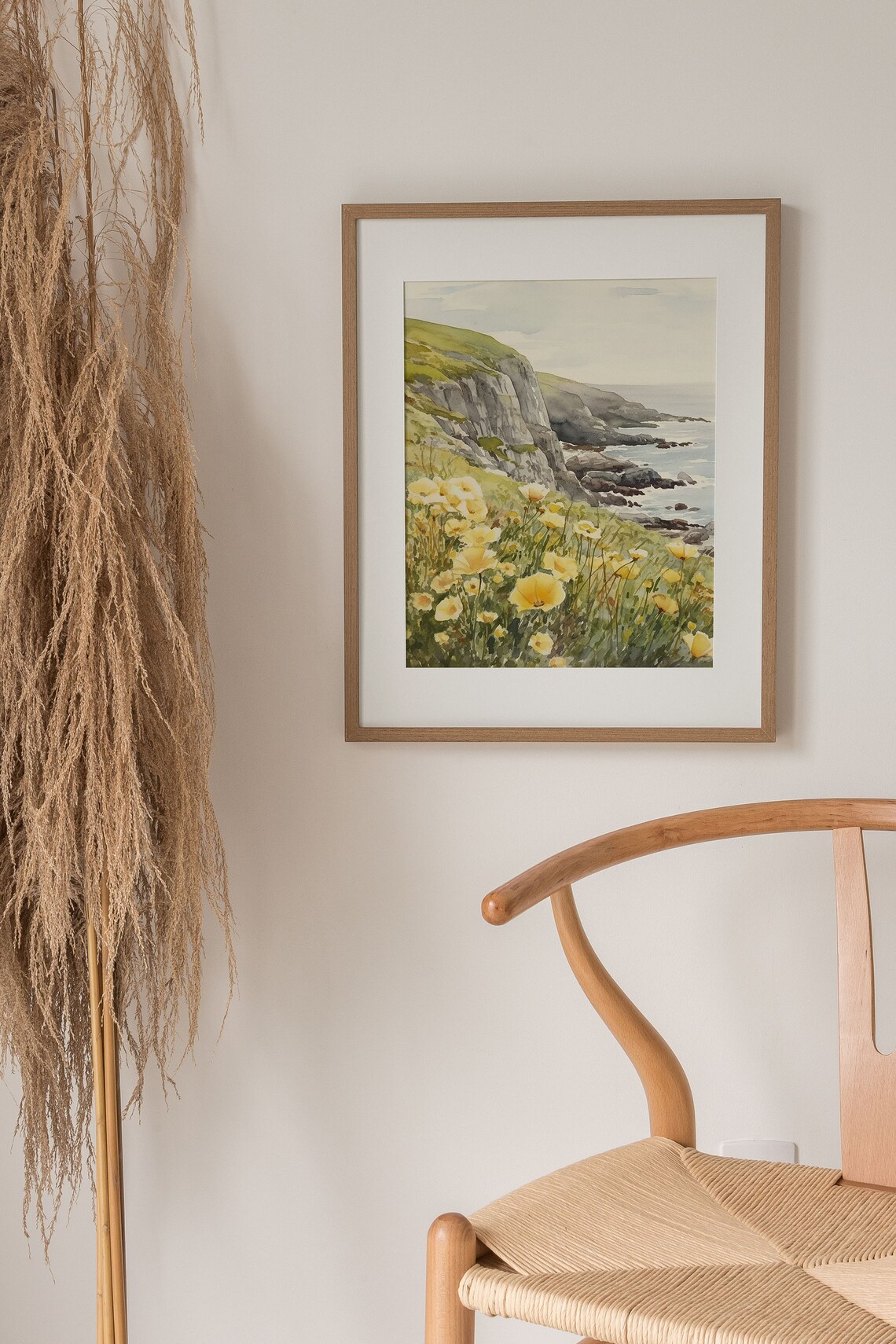 Kerry Cliffs Watercolor Coastal Landscape Art Print - Image 3