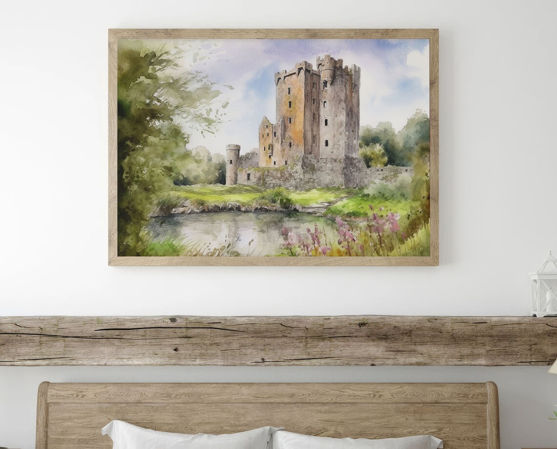 Blarney Castle Watercolor Art Print, County Cork Ireland - Image 2
