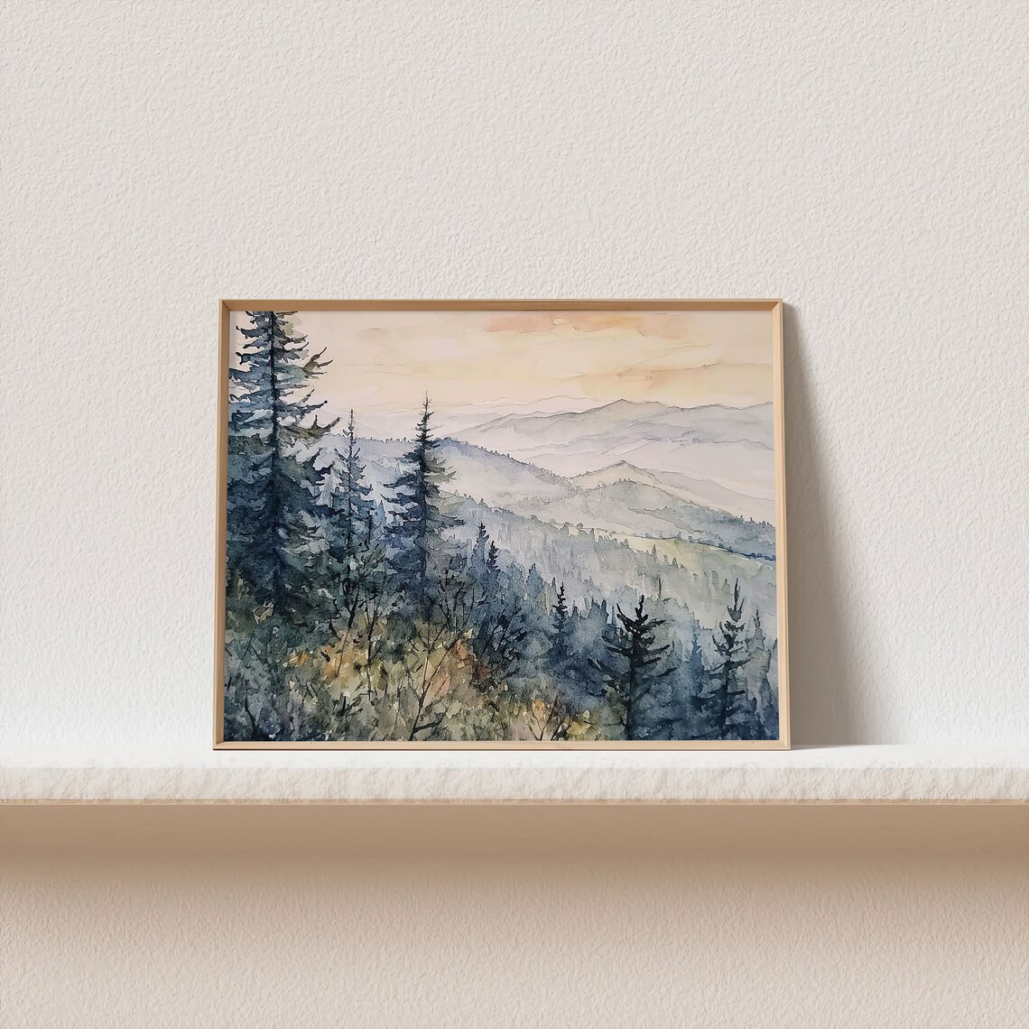 Great Smoky Mountains Watercolor Art Print - Image 2