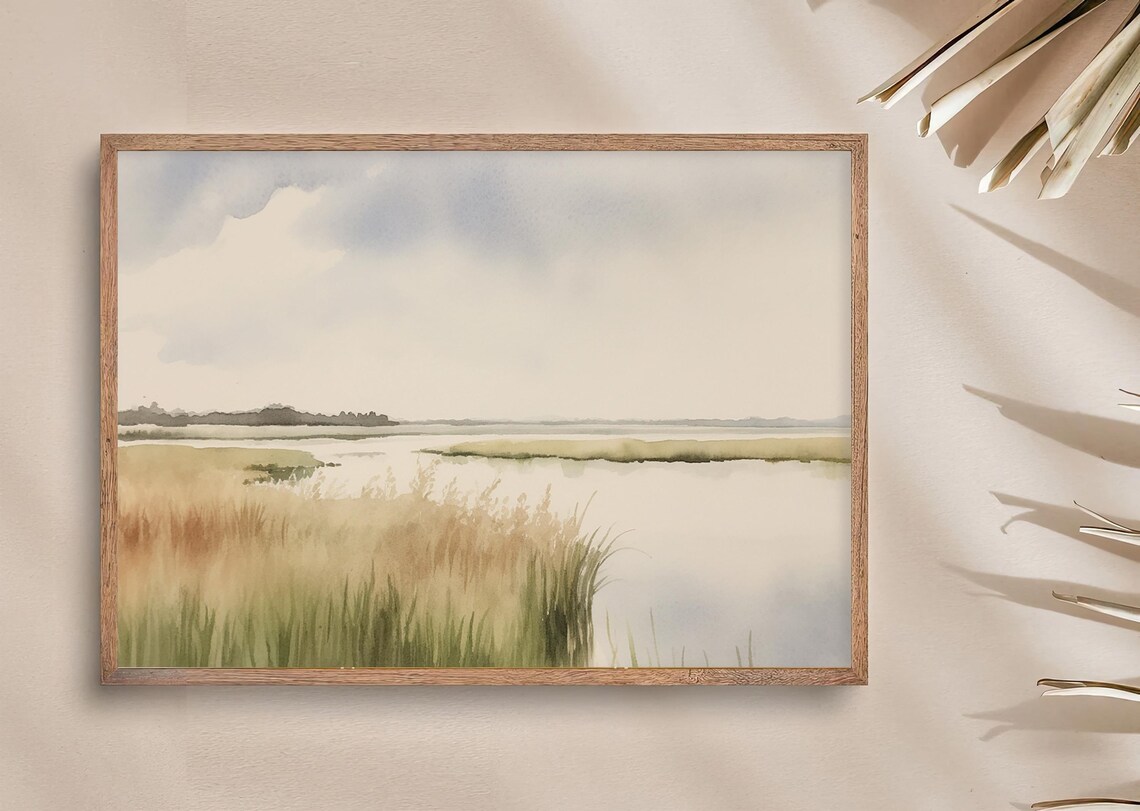 Charleston Lowcountry Marsh Watercolor Art Print - Image 3