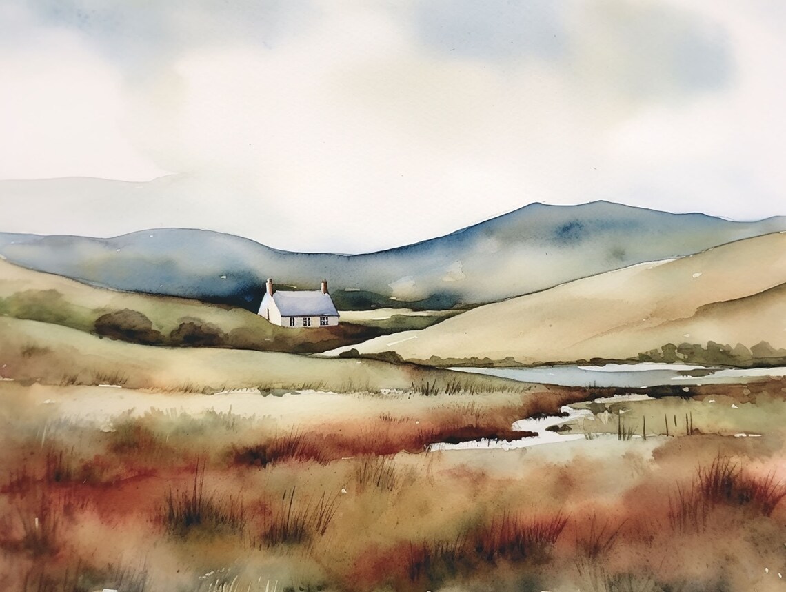 Killarney National Park Watercolor Art Print, Ireland