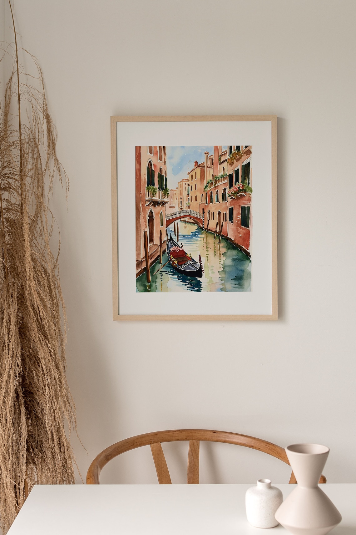 Venice Watercolor Art Print, Italian Cityscape Travel Poster - Image 2