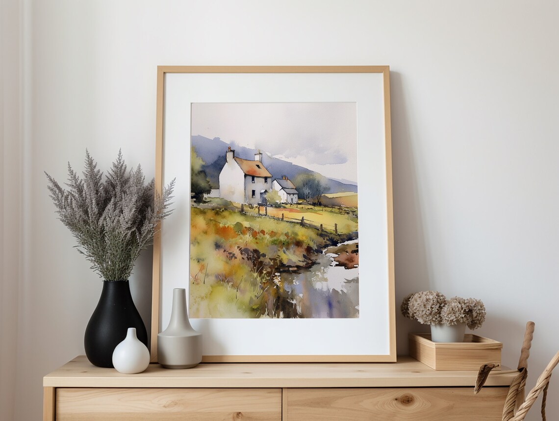 Wicklow Mountains Watercolor Art Print, Ireland - Image 2