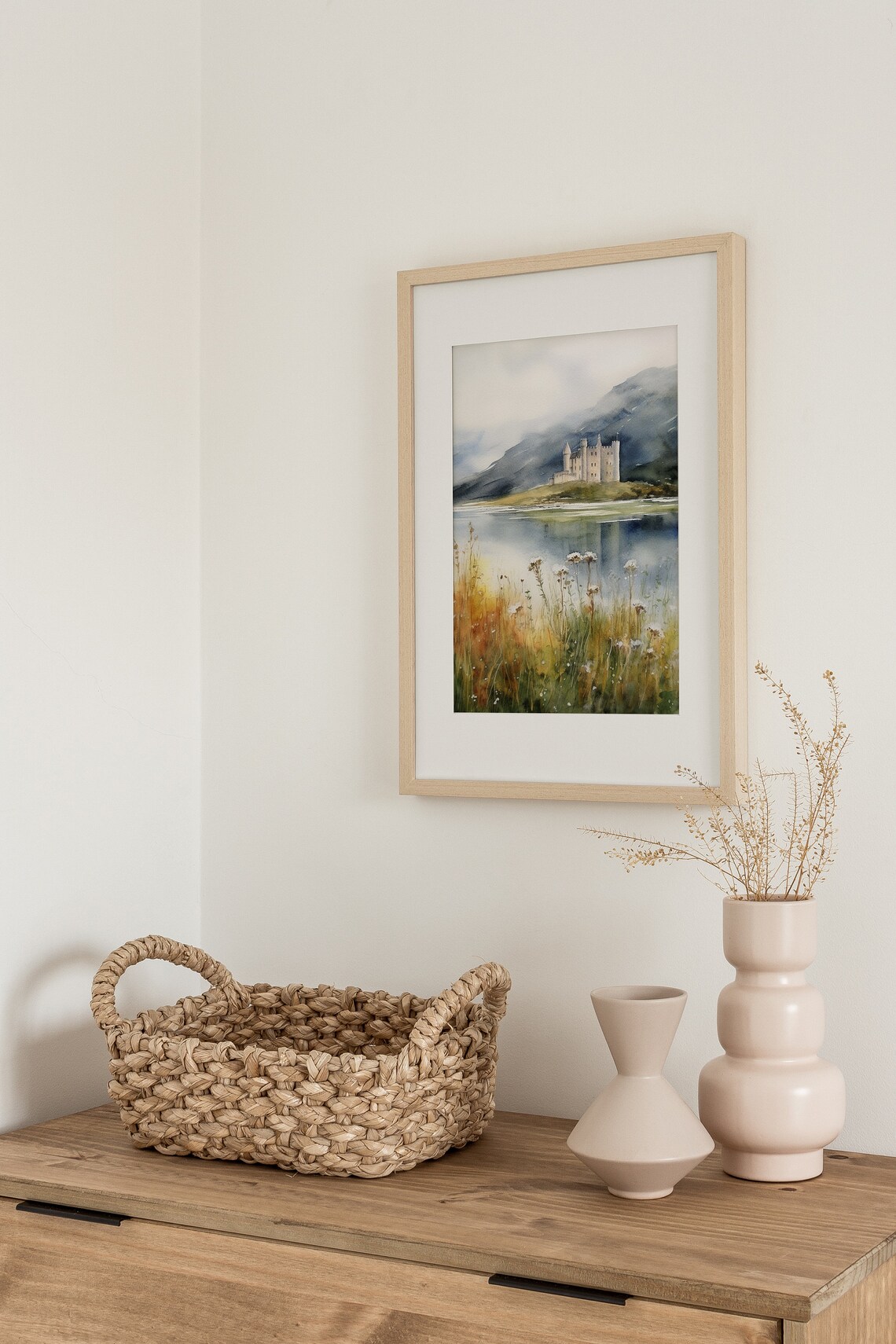 Kilchurn Castle Scotland Watercolor Art Print - Image 4