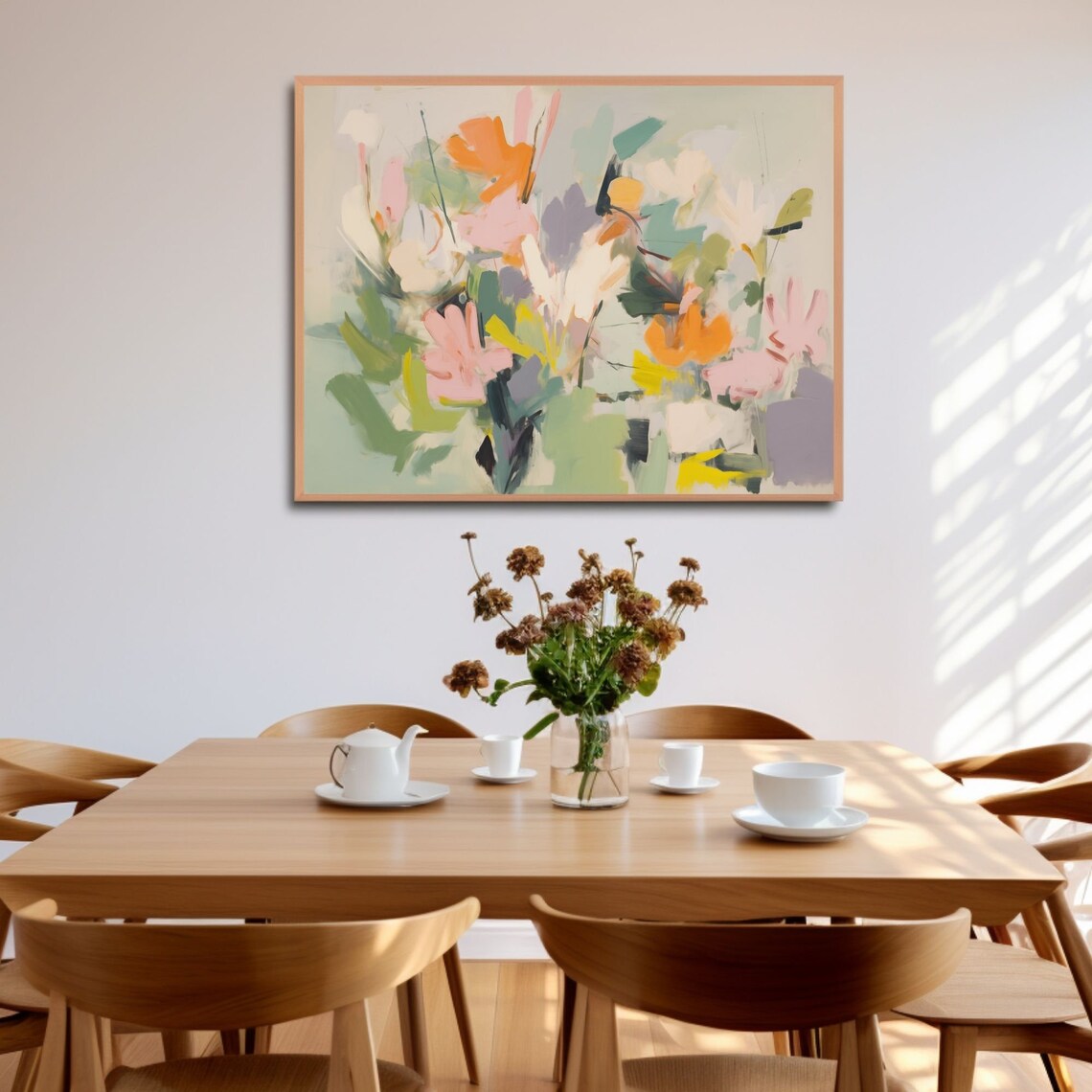 Bright Abstract Floral Art Print, Flower Garden - Image 3