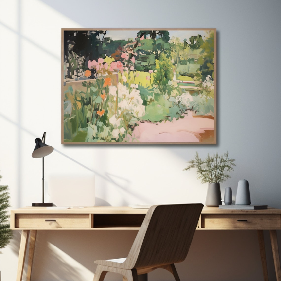 Modern Summer Garden Floral Art Print, Boho Style - Image 3
