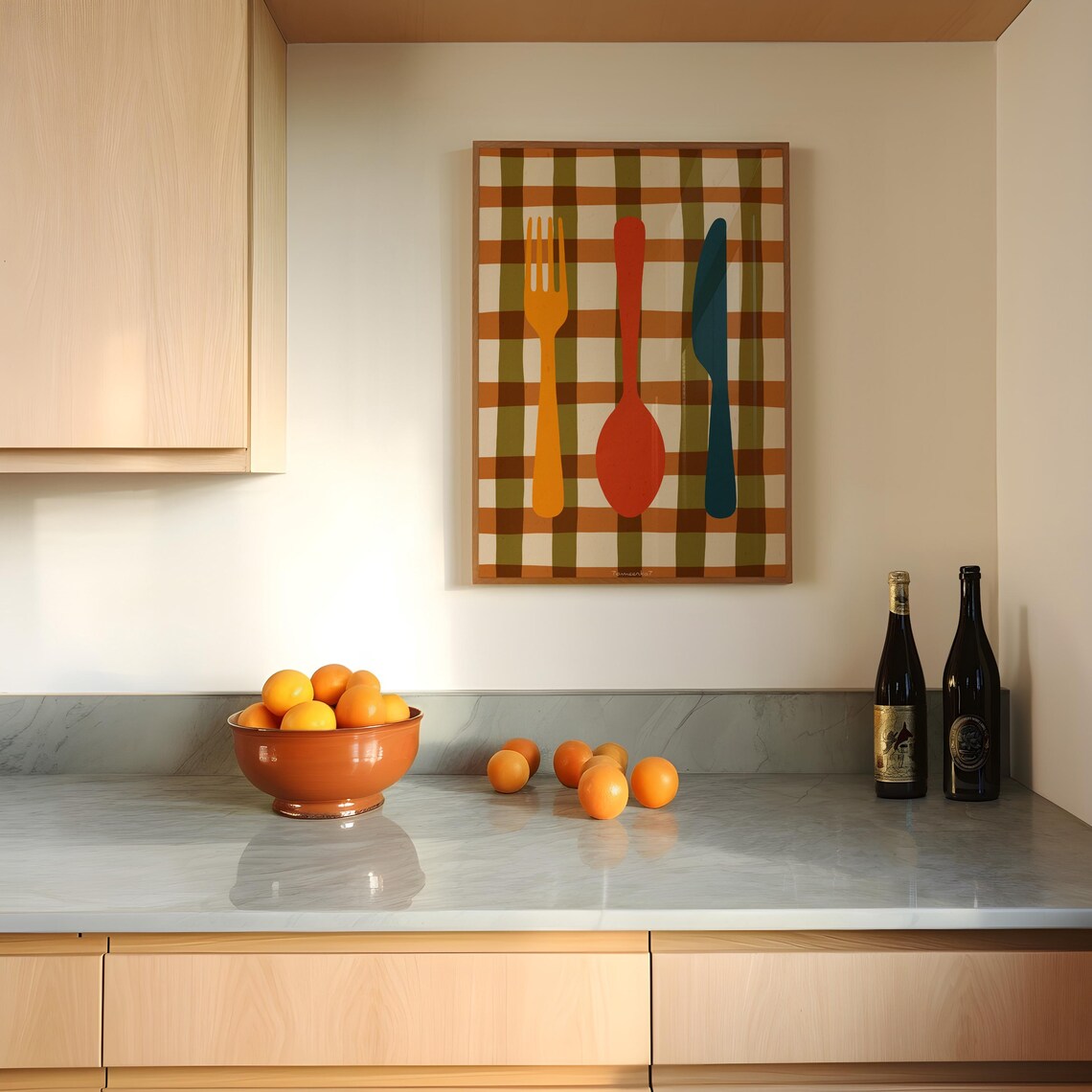 Cozy Kitchen Poster, Retro Rustic Kitchen Decor - Image 2
