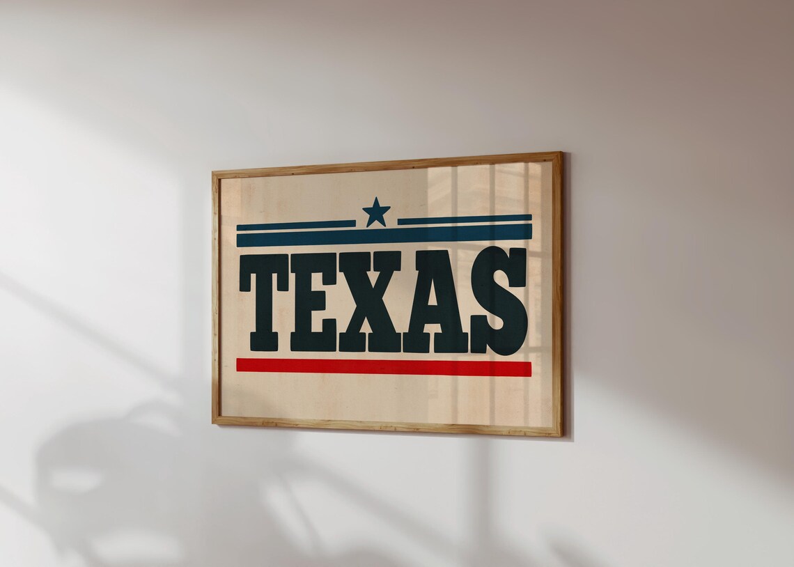 Retro Texas Poster, Vintage Western Wall Art - Image 2