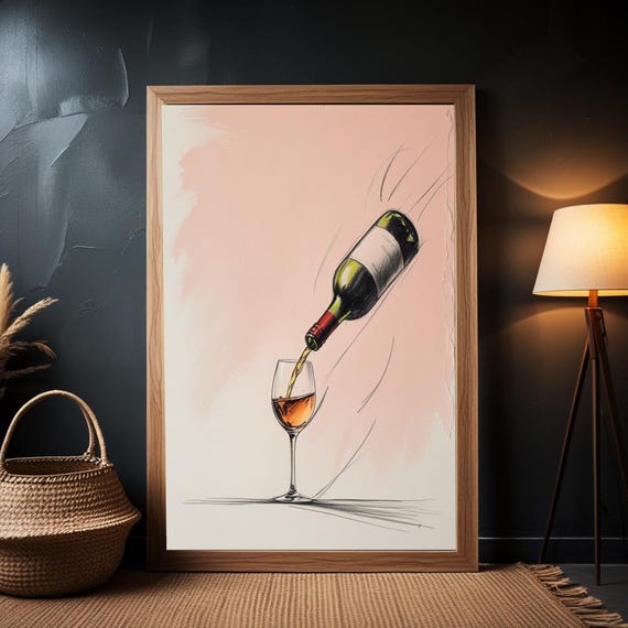 Amber Pour Wall Art Poster Watercolor