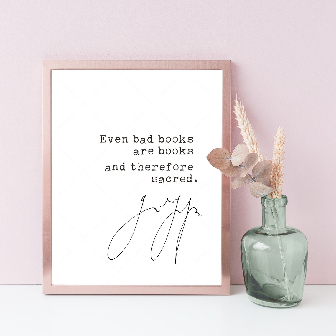 Gunter Grass The Tin Drum Even Bad Books Are Books Quote Wall Art Print - Image 4