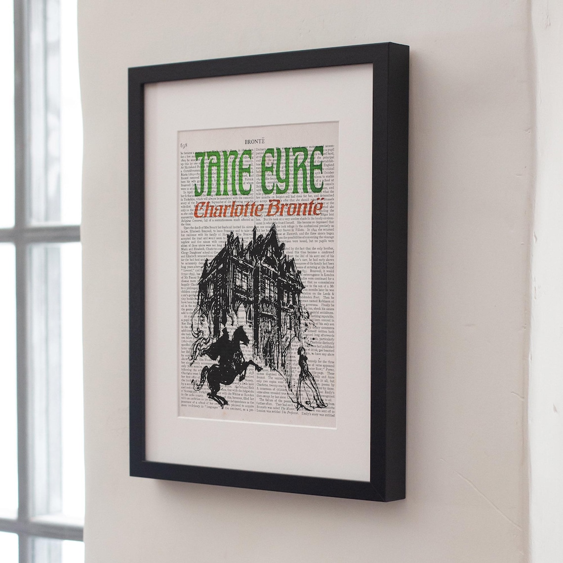 Jane Eyre Charlotte Bronte Vintage Dictionary Page Literary Art Poster - Image 4