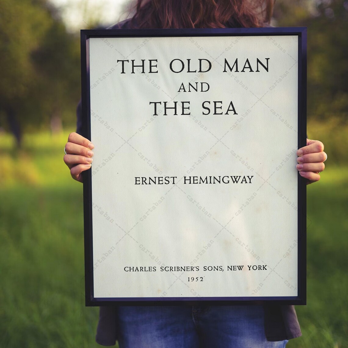 The Old Man And The Sea Ernest Hemingway 1952 Title Page Book Poster - Image 4