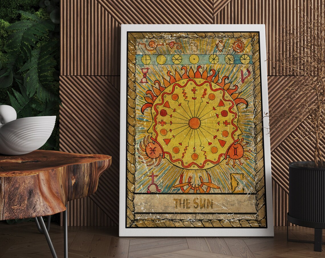 Tarot Card Print Wall Art Tarot Card The Sun Tarot Cards Print Tarot Print Tarot Card Wall Print Tarot Card Wall Art Tarot Sun