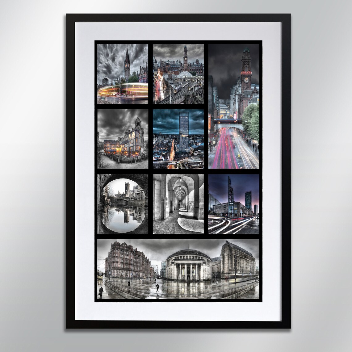 Manchester Montage Signed Art Print, Cityscape