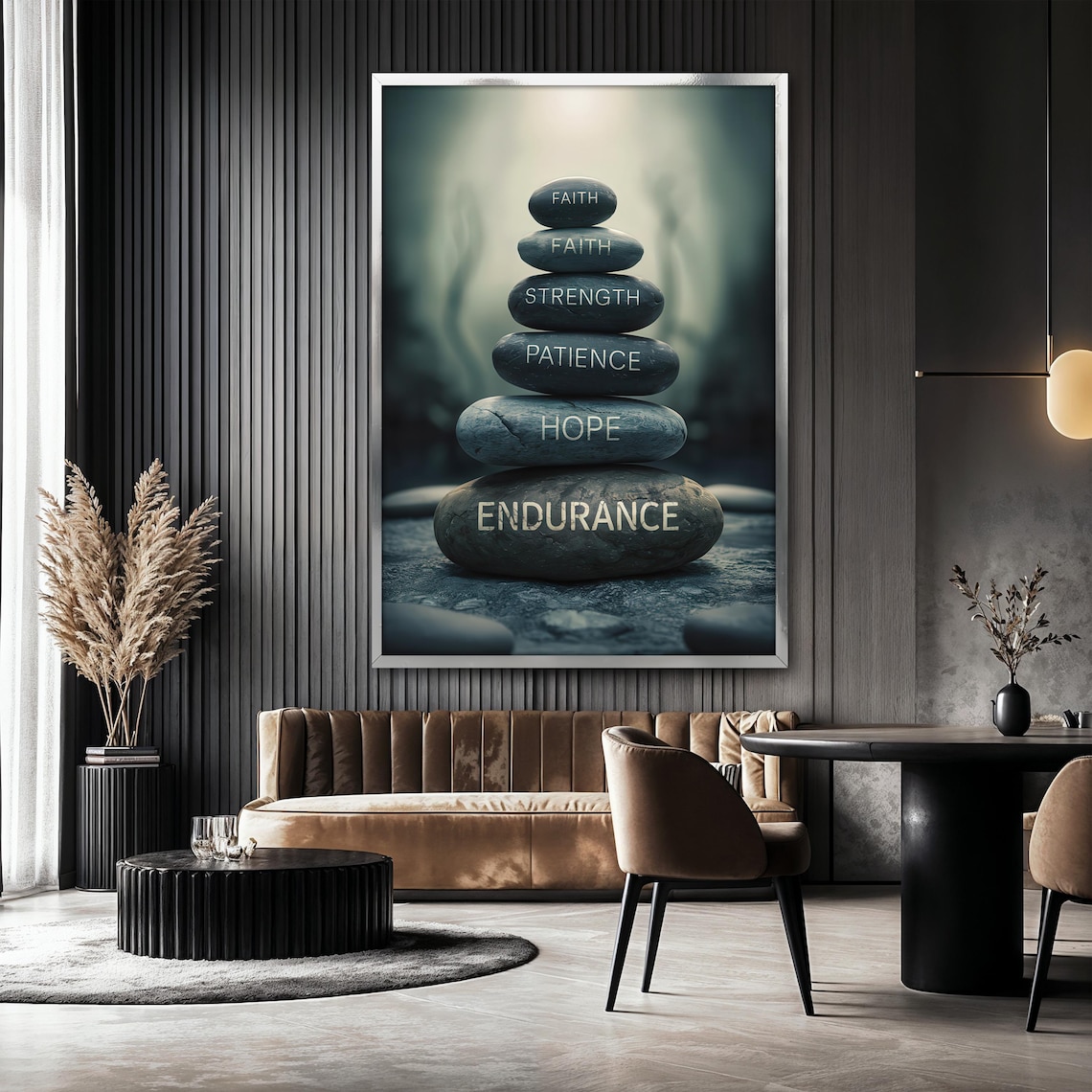 Faith Strength Patience Hope Endurance, Zen Decor - Image 2
